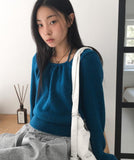 Hoyan Ribbon Halter Bolero Square Neck Knit