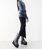 Devil Buckle Ultra Light Platform Boot Walker
