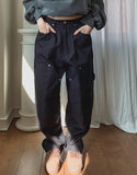 flame embroidered Carpenter Pants