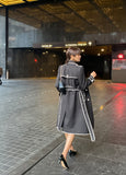 Edenic Color Matching Trench Coat