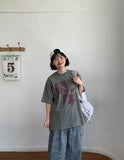 Hyobbit Printing Over Short Sleeve Tee