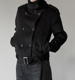 Naples double-breasted short coat