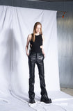 leather Bootcut Pants