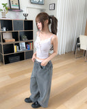 Oat Lace Ribbed Sleeveless