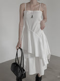 Leri Unbalanced Chiffon Flare One Piece