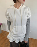 Melpu Frill Hood Short Sleeve Tee