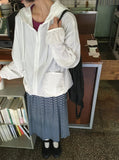 Ryujini striped long skirt