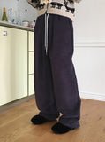 Nucci Corduroy Banding Long Wide Pants