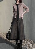 Suspender Long Pleated Skirt