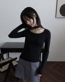 TIE NECK LONG SLEEVE