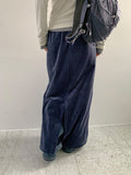 Hven Velvet Stripe Banding Long Skirt