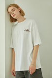 Whale Flower Embroidery Short Sleeve