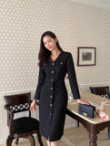 Aillo V-neck tweed one piece