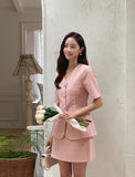 Jerua tweed short sleeve jacket