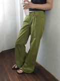 Desen Color Straight Cotton Pants