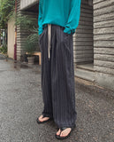 Seilen Stripe Banding Wide Slacks