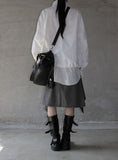 Two-bead check scarf pants