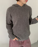 Honto cable hood knit