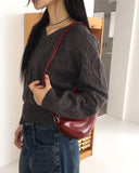 Quone half-moon leather shoulder bag