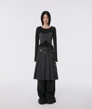 Pleats Midi Skirt