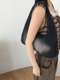 Titan hippie color matching striped vest sleeveless