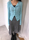 Andor Slim See-through Knit Cardigan