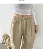 Nanspan banding pin tuck back cut mega wide pants