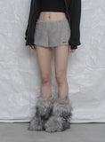 [mnem] Soft Fur Mini Shorts