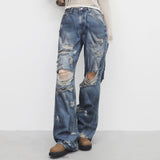 (Unisex) Jubi Damage Denim Pants