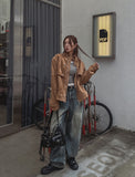 Tinta brush damage balloon denim pants