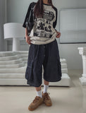 Root Stitch Cargo Bermuda Denim Pants