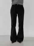Corduroy semi-bootcut pants