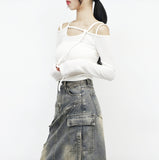 [NONCODE] Lamir Strap Off T-shirt