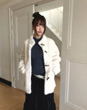 Boha Fluffy Fur High Neck Duffle Midi Coat