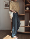 Miz Wide Stripe Denim Pants