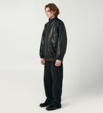 Fox Leather Overfit Pin Jacket