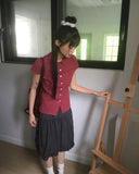 Pocari Slim Check Short Sleeve Shirt