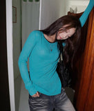 Juren Side Slit Linen Long Sleeve Knitwear