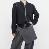Turdin crop two-way jacket