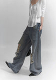 Flash vintage denim pants