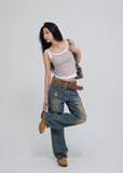 Griner Damage Wide Denim Pants