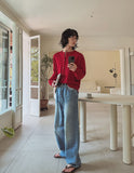 Forte Damage Crop Cardigan
