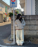 [Mink Lining] Kise Pintuck Wide Brushed Long Pants