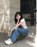 Nippen Damaged Wide Denim Pants