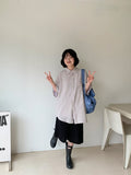 [unisex] Midender Summer Seersucker Over Short Sleeve Shirt