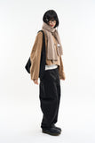 Soft ribbed knit muffler