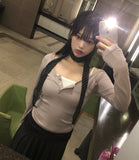 Riser Hoodie Button Long Sleeve T-Shirt
