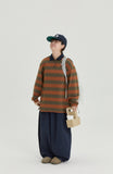 [BAONHAUS] Pinda Stripe Rugby Collar Long Sleeve Tee