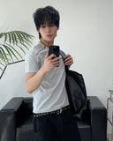 Cor zipper slim short-sleeve tee