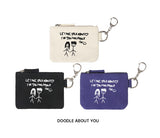Drawing Keyring Card Wallet